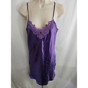 California Miss Babydoll Womens Purple Chemise Pajama Nightgown Size Small